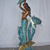 Mermaid Holding a Shell Fountain W Turtle Bronze Statue - Size: 32" x 19" x 60