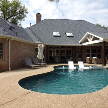 Poolside Outdoor Living Space Makeover in Grapevine, TX
