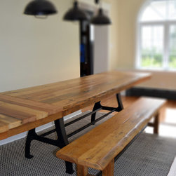 Industrial rustic dining table and bench - Dining Tables