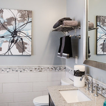 White and Black Bathroom