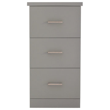 Oslo 3 Drawer File Cabinet, Navy Blue