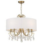 Crystorama - Othello 5 Light Vibrant Gold Chandelier - Classic like a timeless piece of jewelry, the Othello collection dazzles with traditional glamour. This lavish fixture is decorated with swags of faceted cut crystal jewels, optimally cut for awe inspiring sparkle. These fixtures add the perfect bit of glam to any room, and are sure to catch the eye and the light.