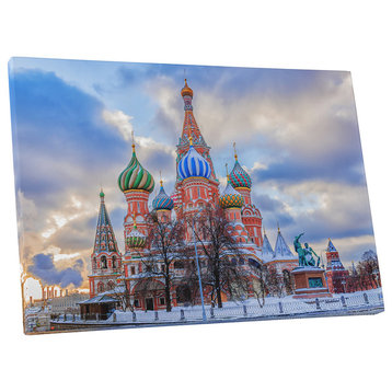 Castles and Cathedrals "Moscow St. Basil's Cathedral" Canvas Wall Art