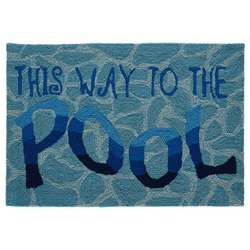 Frontporch This Way To The Pool Indoor/Outdoor Rug Water 2'x3'