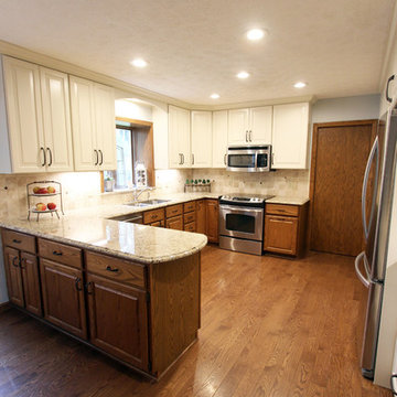 Updated Existing Kitchen with Soffit Removal and New Upper Cabinets