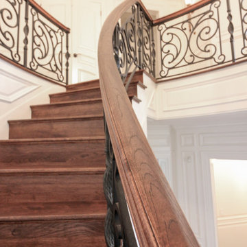 Project #74 | Circular Staircase with Hand-Forged Metal Panels