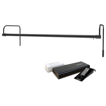 30" Slim Line Frame Light, Oil Rubbed Bronze With Rechargeable Battery