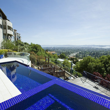 Blue All Glass Tile Pool San Francisco Bay Area
