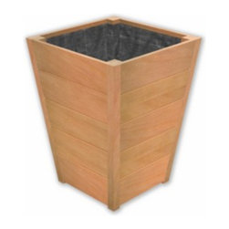 Hardwood Sevilla Tapered Planter - Outdoor Plant Pots & Planters