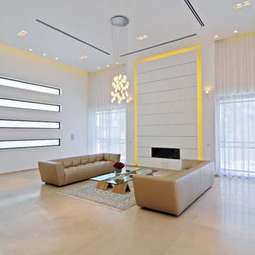 modern pendant lights, modern crystal chandelier in multi level space