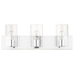 Livex Lighting - Livex Lighting 16553-05 Zurich - Three Light Bath Vanity - Mounting Direction: Up/Down  ShZurich Three Light B Polished Chrome CleaUL: Suitable for damp locations Energy Star Qualified: n/a ADA Certified: n/a  *Number of Lights: Lamp: 3-*Wattage:100w Medium Base bulb(s) *Bulb Included:No *Bulb Type:Medium Base *Finish Type:Polished Chrome