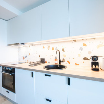 GEORGETTE | reprise de chantier, agencement et aménagement d'un studio de 32m2