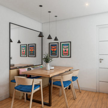 Kitchen diner in a one bedroom converted flat