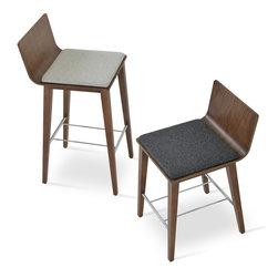CORONA PLYWOOD STOOLS WITH CAMIRA WOOL PAD - Bar Stools And Counter Stools