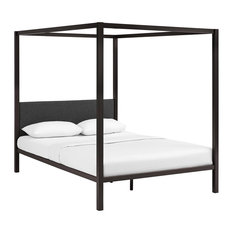 50 Most Por Contemporary Canopy Beds For 2018 Houzz Mod Way Raina Queen Canopy Bed Frame Brown Gray Beds