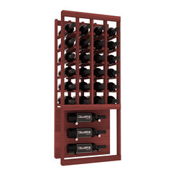 Wine Racks America - CellarVue Redwood Showcase Wine Rack, Unstained, Cherry Stain - Wine Racks