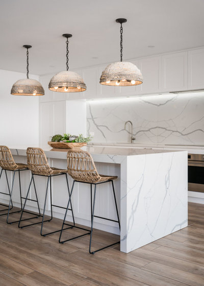 Beach Style Kitchen by Coastal Hamptons Design Studio