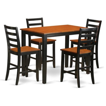5-Piece Counter Height Pub Set, Small Kitchen Table And 4 Kitchen Bar Stool