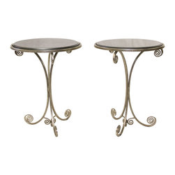 Global Views Marble & Metal Round Side Tables - Products