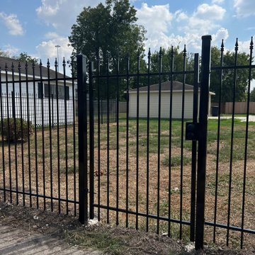 Iron Gate, Fence, and Pedestrian Gate