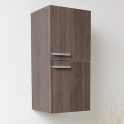 Fresca Gray Oak Bathroom Linen Side Cabinet w/ 2 Storage Areas FST8091GO - Bathroom Cabinets