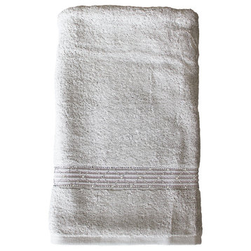 Sparkles Home Rhinestone Bath Towel with X Pattern - Gray