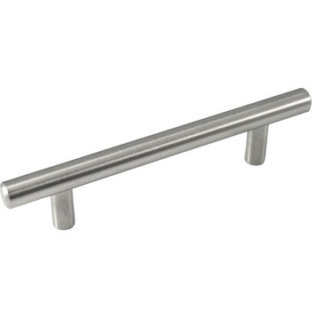 4" - 6" Overall - Builders Steel Plated T-Bar Pull - Brushed Satin Nickel