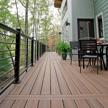 Modern Backyard Deck in the Woods