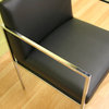 Baxton Studio Atalo Black Leather Chair