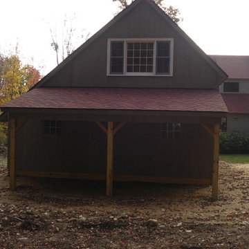 Saltbox Style Pole Barns