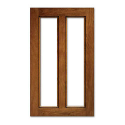 Lincoln Glass Cabinet Door from CabinetNow.com shown in Cherry - Kitchen Cabinetry