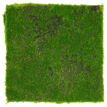 Faux Botanical Moss Tile in Green 10 Inch Width