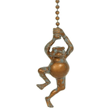 Frog PowerCoated Indoor/Outdoor Tuscan Antique Ceiling Fan Pull, 1.25"h with 12"
