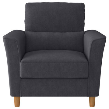 CorLiving Georgia Dark Grey Upholstered Accent Chair