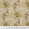 Green And Orange Floral Outdoor Indoor Marine Fabric By The Yard
