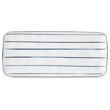 Blue Bay Stripe Hors D'oevres Tray by Lenox