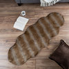 Sheepskin Throw RugFaux Fur 2x5-Foot High Pile Soft and Plush Mat, Brown Ombre