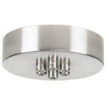 Visual Comfort Architectural Collection - Tech Lighting Line-Voltage Mini Canopy 7 Port Round Light , Satin Nickel - Mount to a standard 4" junction box with round plaster ring (provided by electrician).