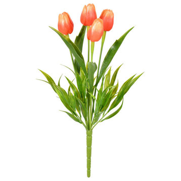 Vickerman 17" Orange Tulip Bush UV Pk/2