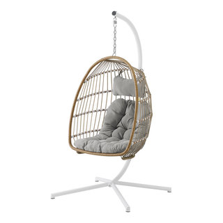 Swing Egg Chair With Stand Modern Hammocks And Swing Chairs by Walker Edison Houzz
