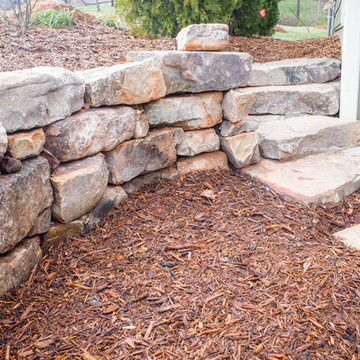 Natural stone wall/stairs