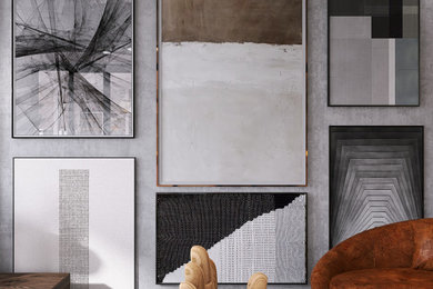 Inspiration for an industrial bedroom remodel in Dallas