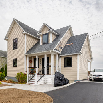 Coastal Whole Home Renovation with New Entry and Driveway – Beverly MA