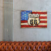 "American Route 66" Mixed Media Iron Hand Painted Dimensional Wall Art