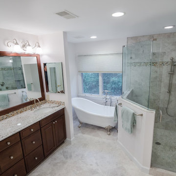 Platinum Finish on a Beautiful Bathroom Reno