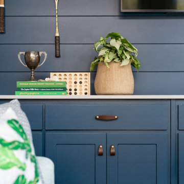 Built-In Cabinetry Dallas – Blue Storage & Styled Decor | Lark Interiors