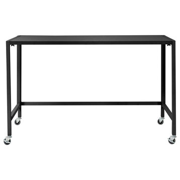 Christel 48" Folding Desk With Black Top and Frame