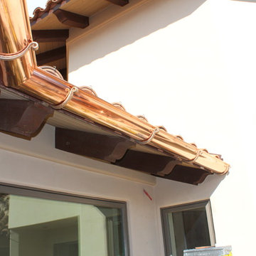 New Home in Palmdale Ca. First day Copper Half Round Gutter