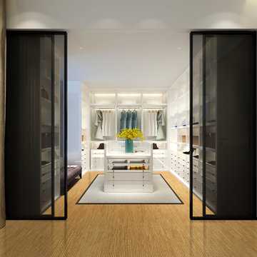 Walk in closet flooring