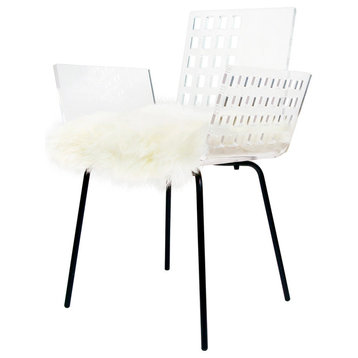 Chair, CALI Square With Cushions, White, Cali